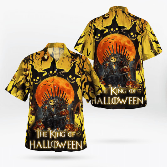 The Skeleton King of Halloween Hawaiian Aloha Shirts #Xh