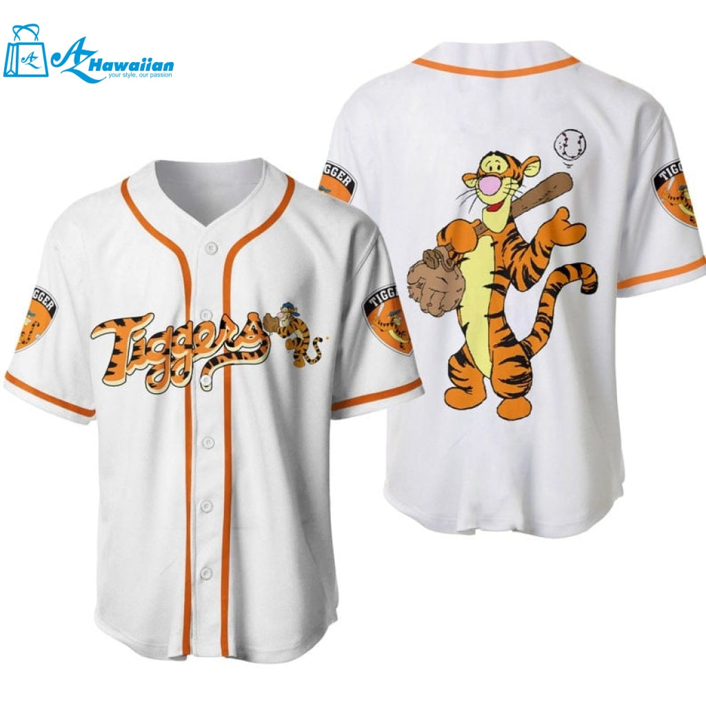 Tigger Winnie the Pooh Disney Cartoon Graphics All Over Print Unisex Baseball Jersey 