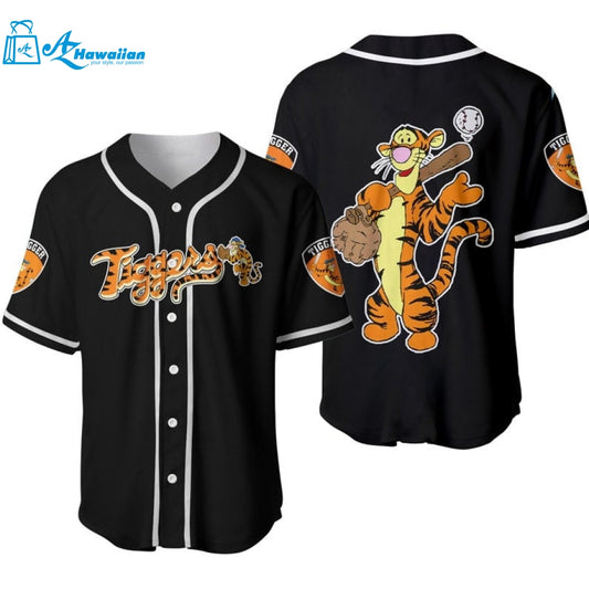 Tigger Winnie the Pooh Disney Cartoon Graphics All Over Print Unisex Baseball Jersey 