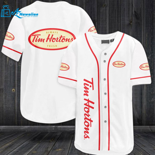 Tim Hortons Always Fresh Baseball Jersey 