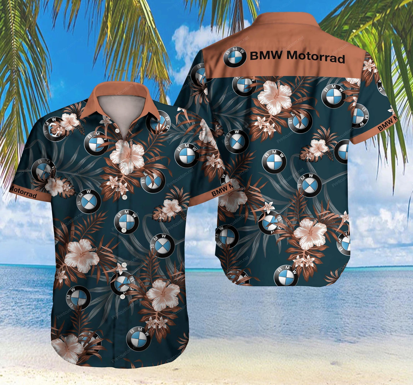 Tlmus BMW Motorrad Hawaiian II Graphic Print Short Sleeve 