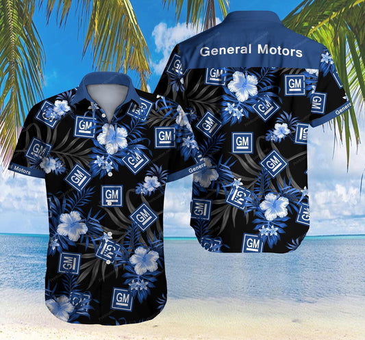 Tlmus General Motors Hawaiian Graphic Print Short Sleeve 