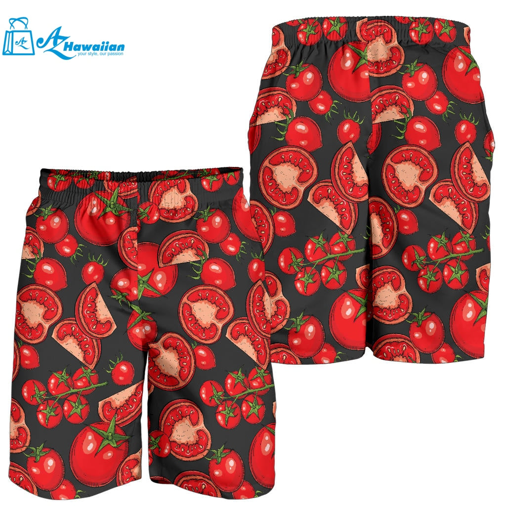 Tomato Black Background Men Shorts