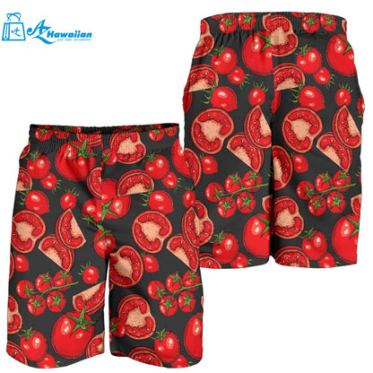 Tomato Black Background Men Shorts