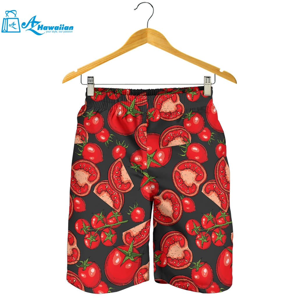 Tomato Black Background Men Shorts