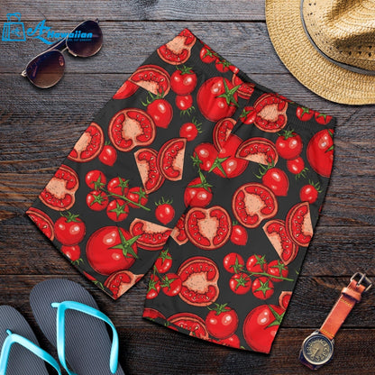 Tomato Black Background Men Shorts