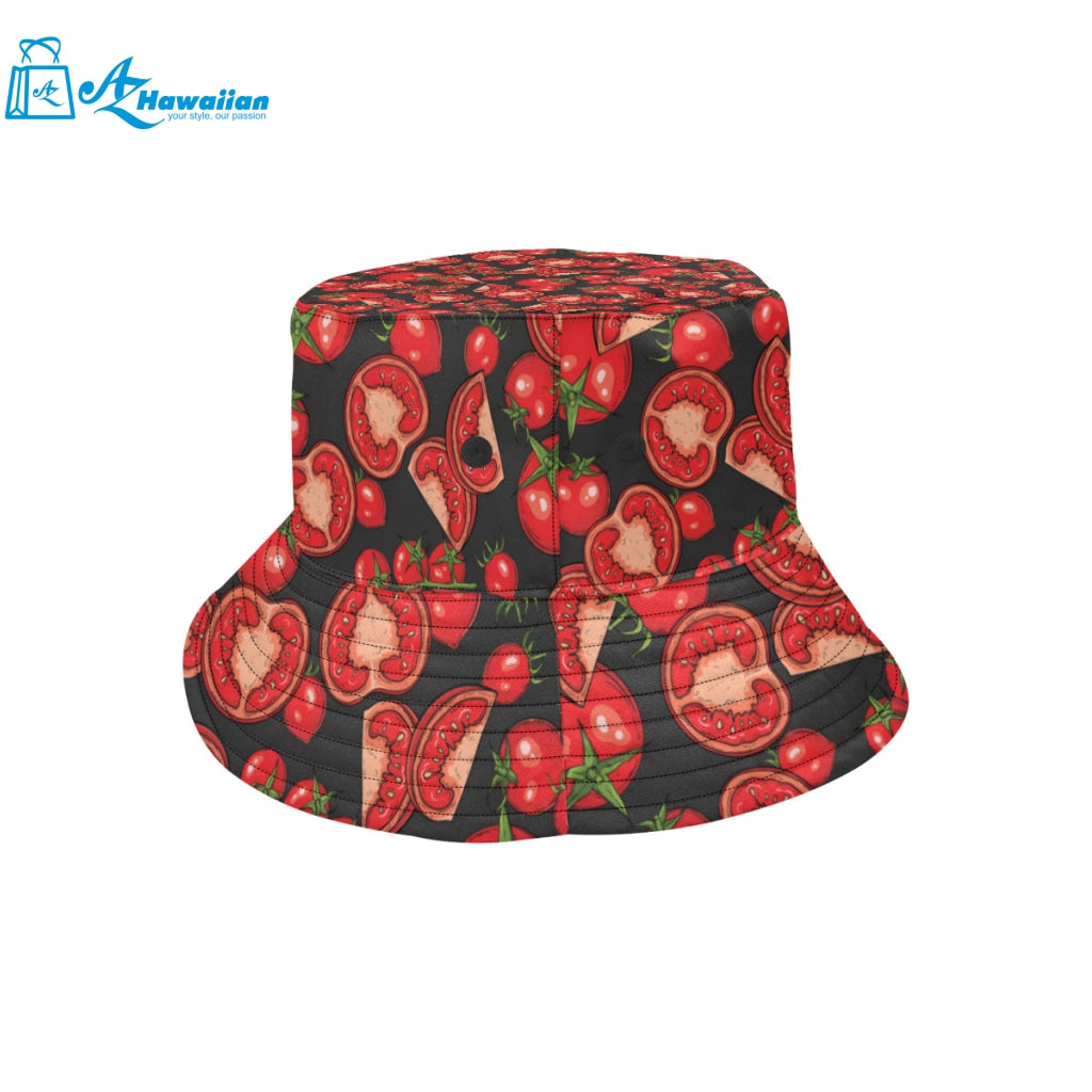 Tomato black background Unisex Bucket Hat