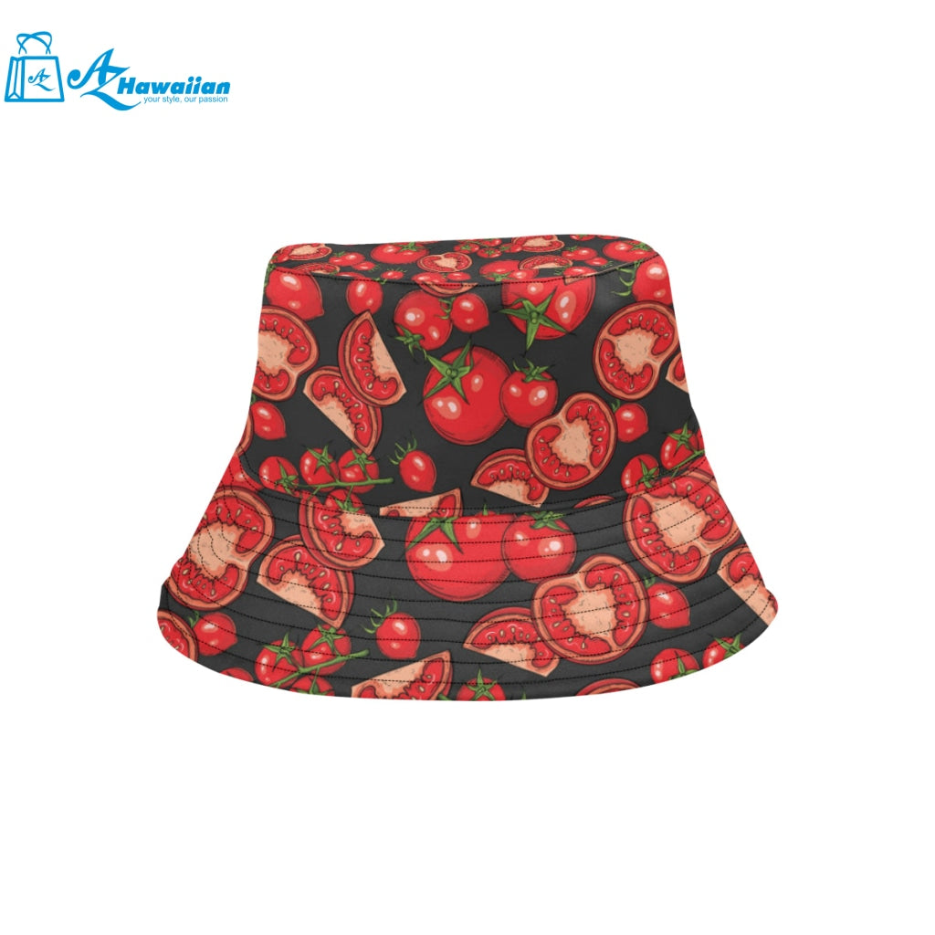 Tomato black background Unisex Bucket Hat