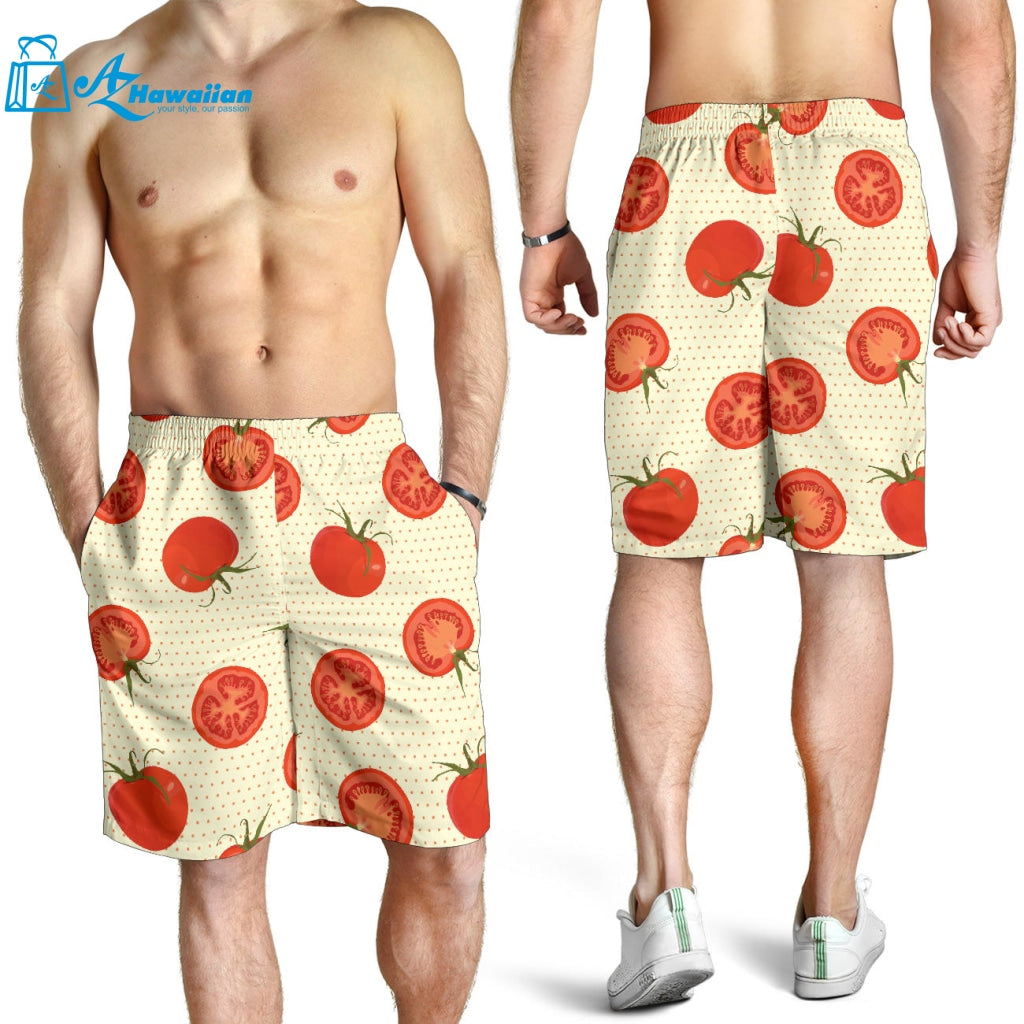 Tomato Dot Background Men Shorts