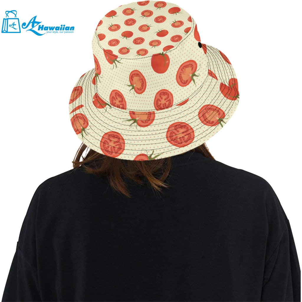 Tomato dot background Unisex Bucket Hat