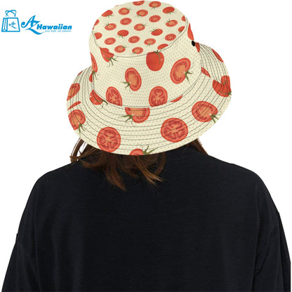 Tomato dot background Unisex Bucket Hat