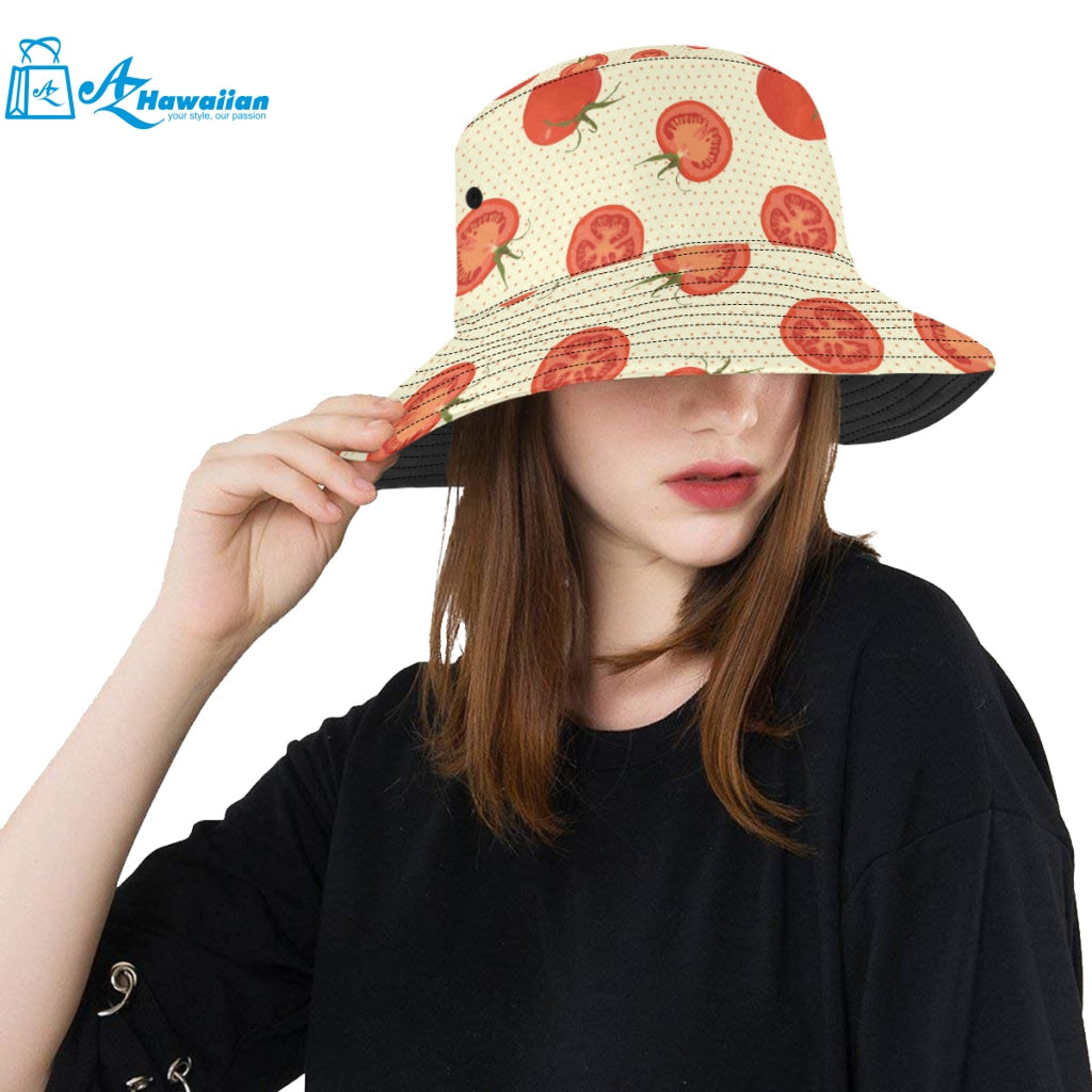 Tomato dot background Unisex Bucket Hat