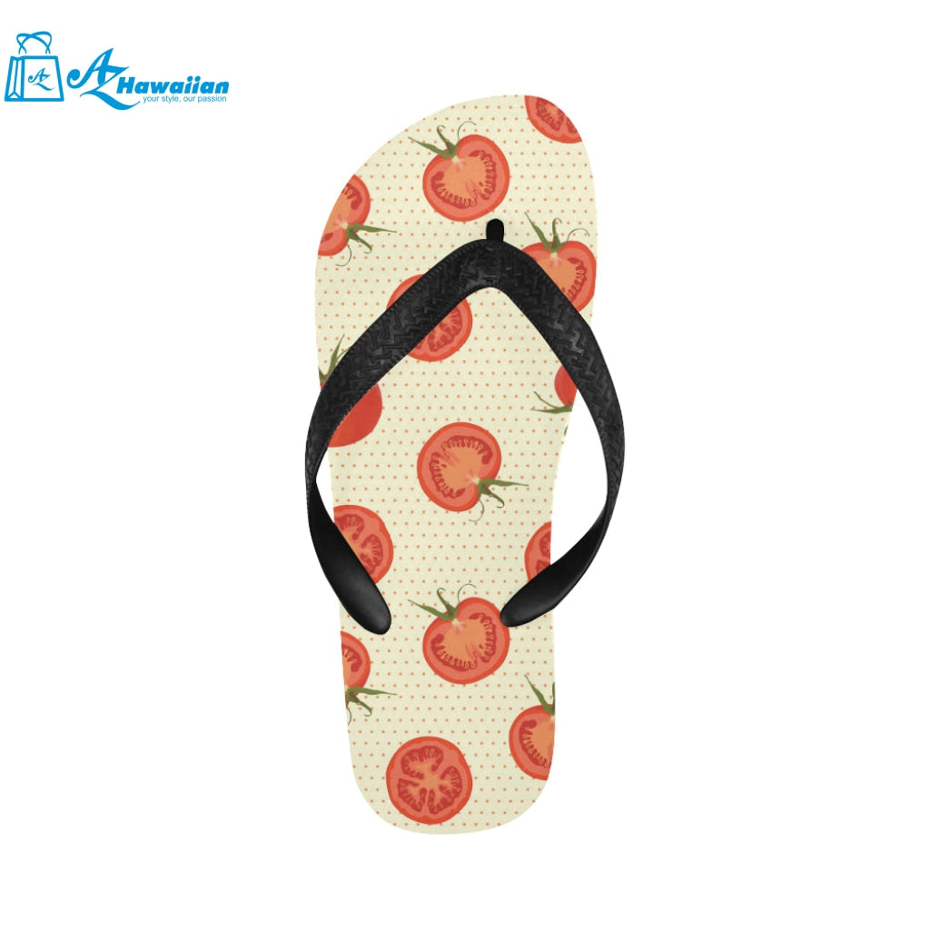 Tomato dot background Unisex Flip Flops