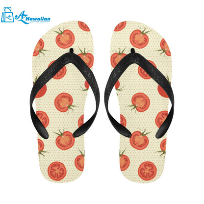 Tomato dot background Unisex Flip Flops