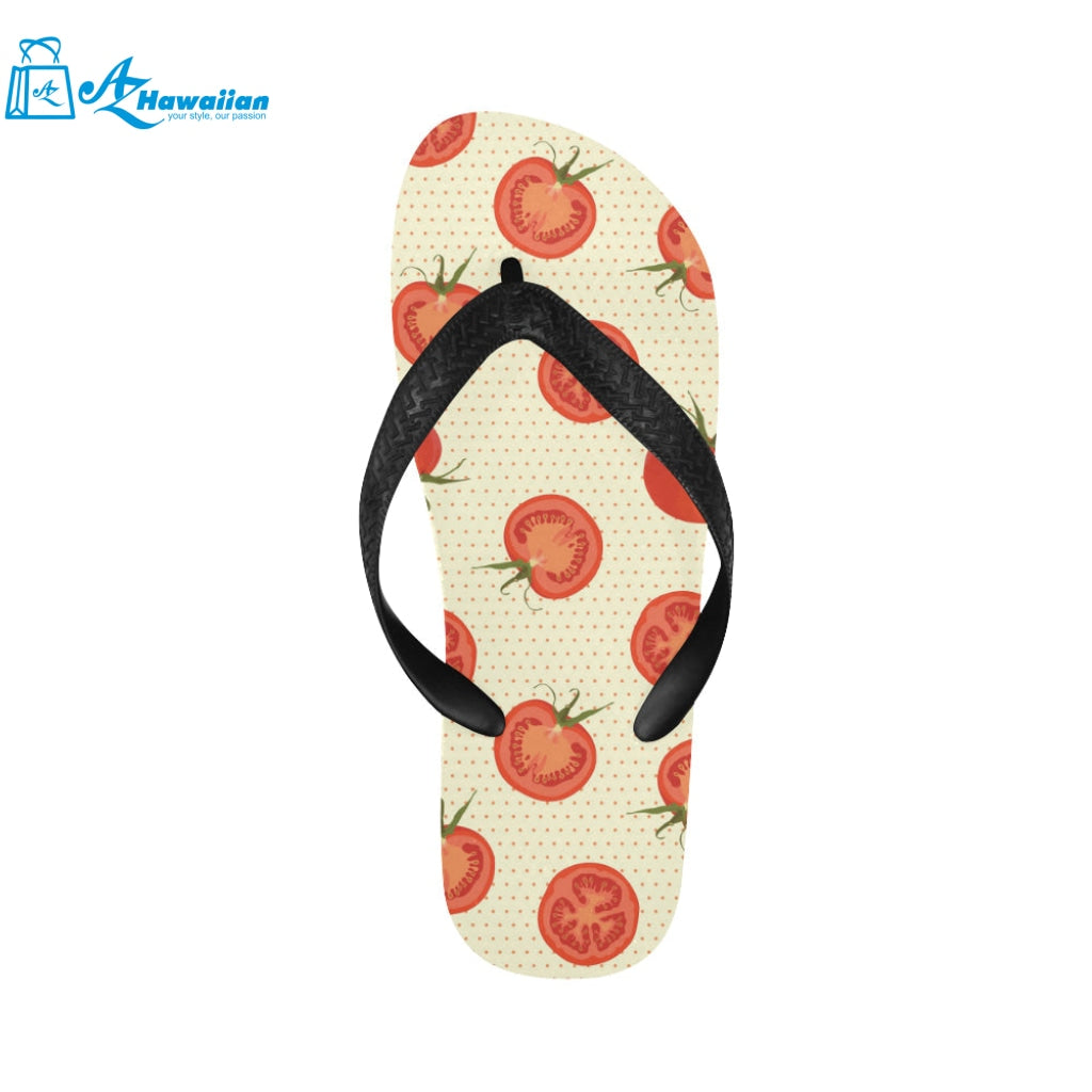 Tomato dot background Unisex Flip Flops