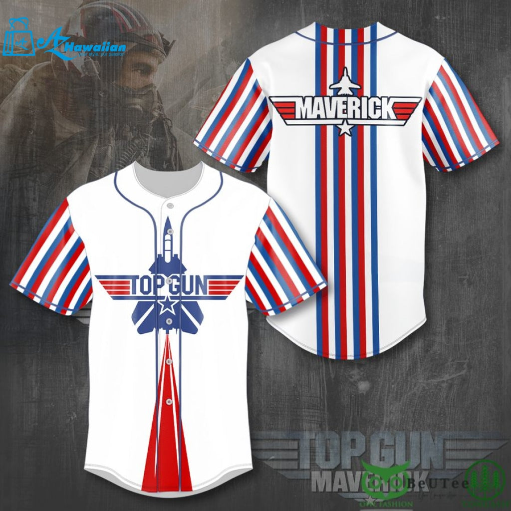 Top Gun Maverick Tom Cruise 3D Baseball Jersey Shirt