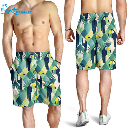 Toucan Tropical Leaves Design Pattern Men Shorts