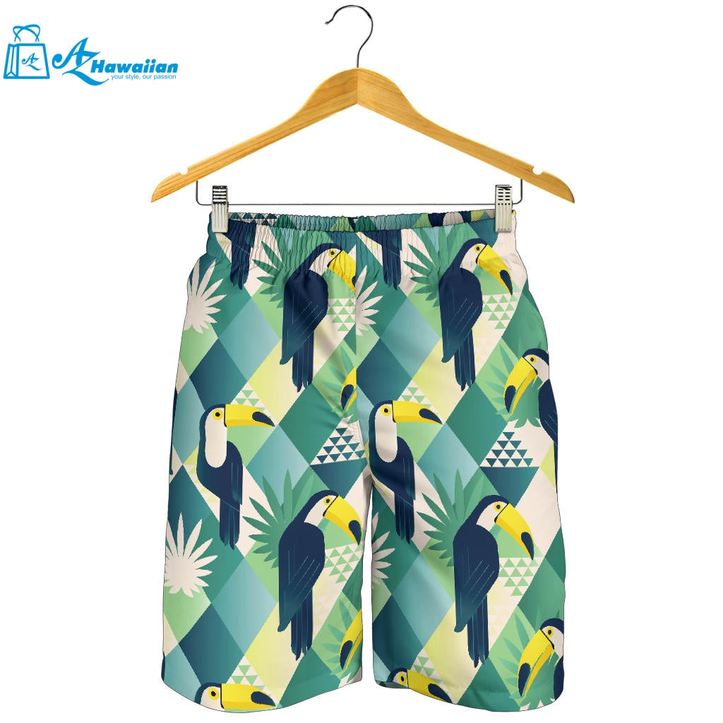 Toucan Tropical Leaves Design Pattern Men Shorts