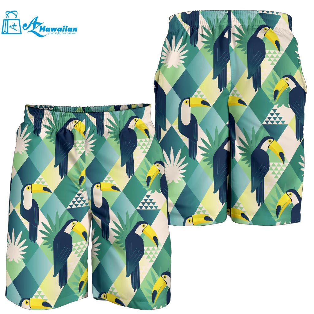 Toucan Tropical Leaves Design Pattern Men Shorts