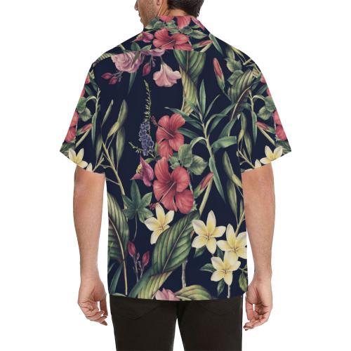 Tropical Flower Pattern Hawaiian Shirt