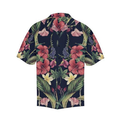 Tropical Flower Pattern Hawaiian Shirt