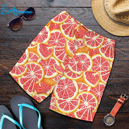 Tropical Grapefruit Pattern Men Shorts