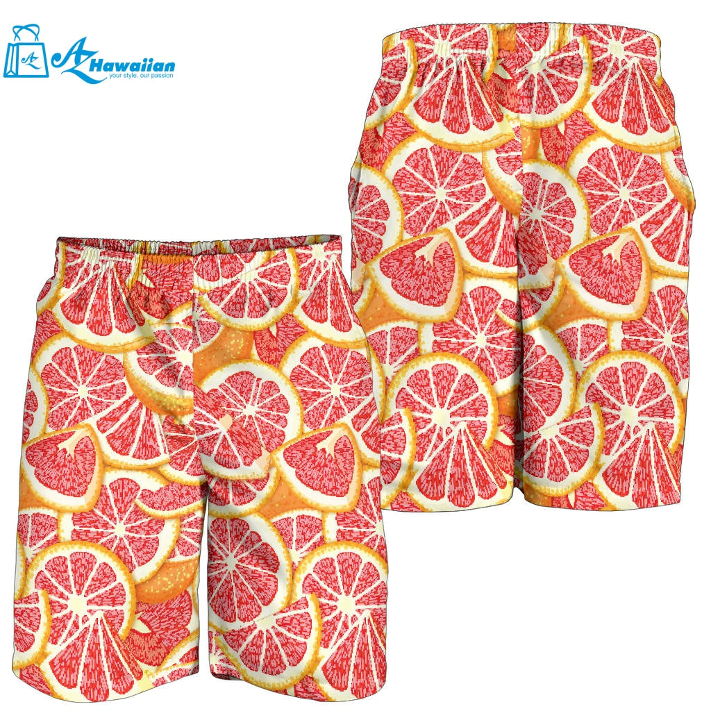 Tropical Grapefruit Pattern Men Shorts