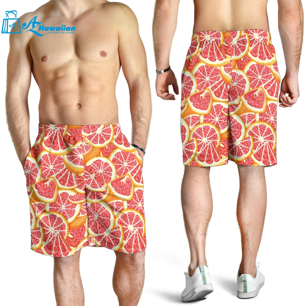 Tropical Grapefruit Pattern Men Shorts