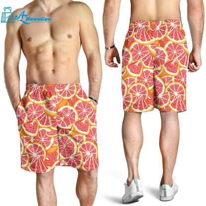 Tropical Grapefruit Pattern Men Shorts