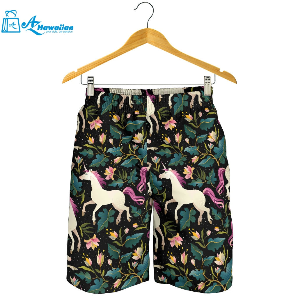 Unicorns Forest Background Men Shorts