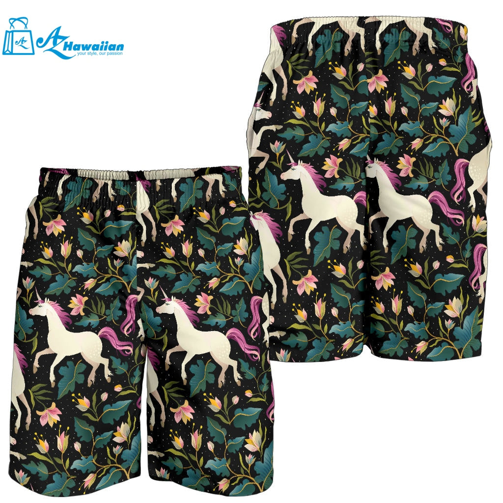 Unicorns Forest Background Men Shorts