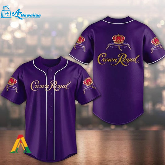 Unisex Purple Crown Royal Baseball Jersey