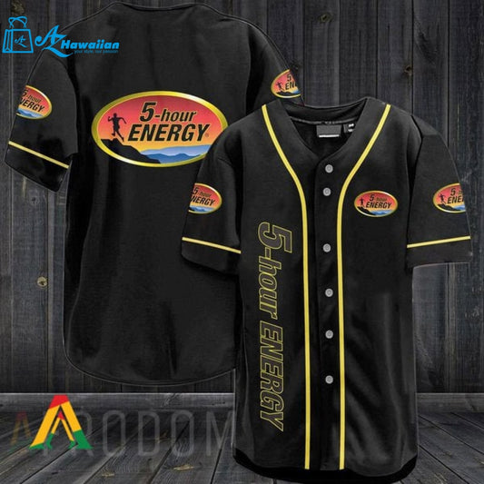 Vintage Black 5 Hour ENERGY Baseball Jersey