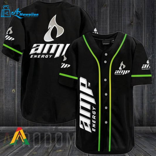 Vintage Black Amp Energy Baseball Jersey