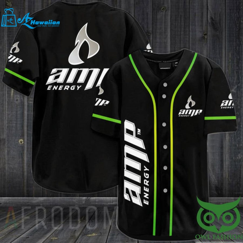 Vintage Black Amp Energy Baseball Jersey