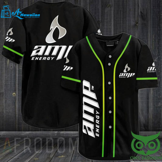 Vintage Black Amp Energy Baseball Jersey