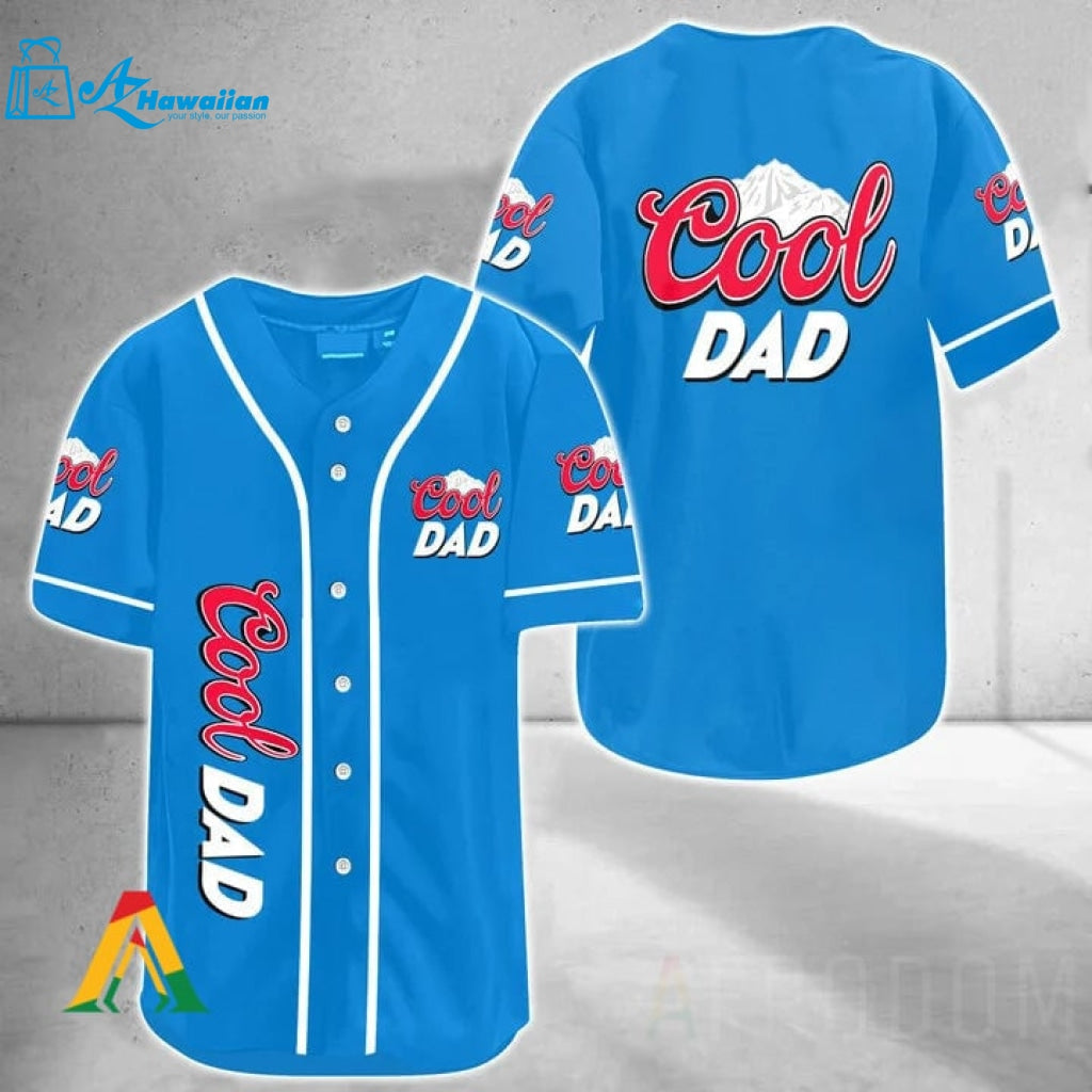 Vintage Blue Cool Dad Baseball Jersey