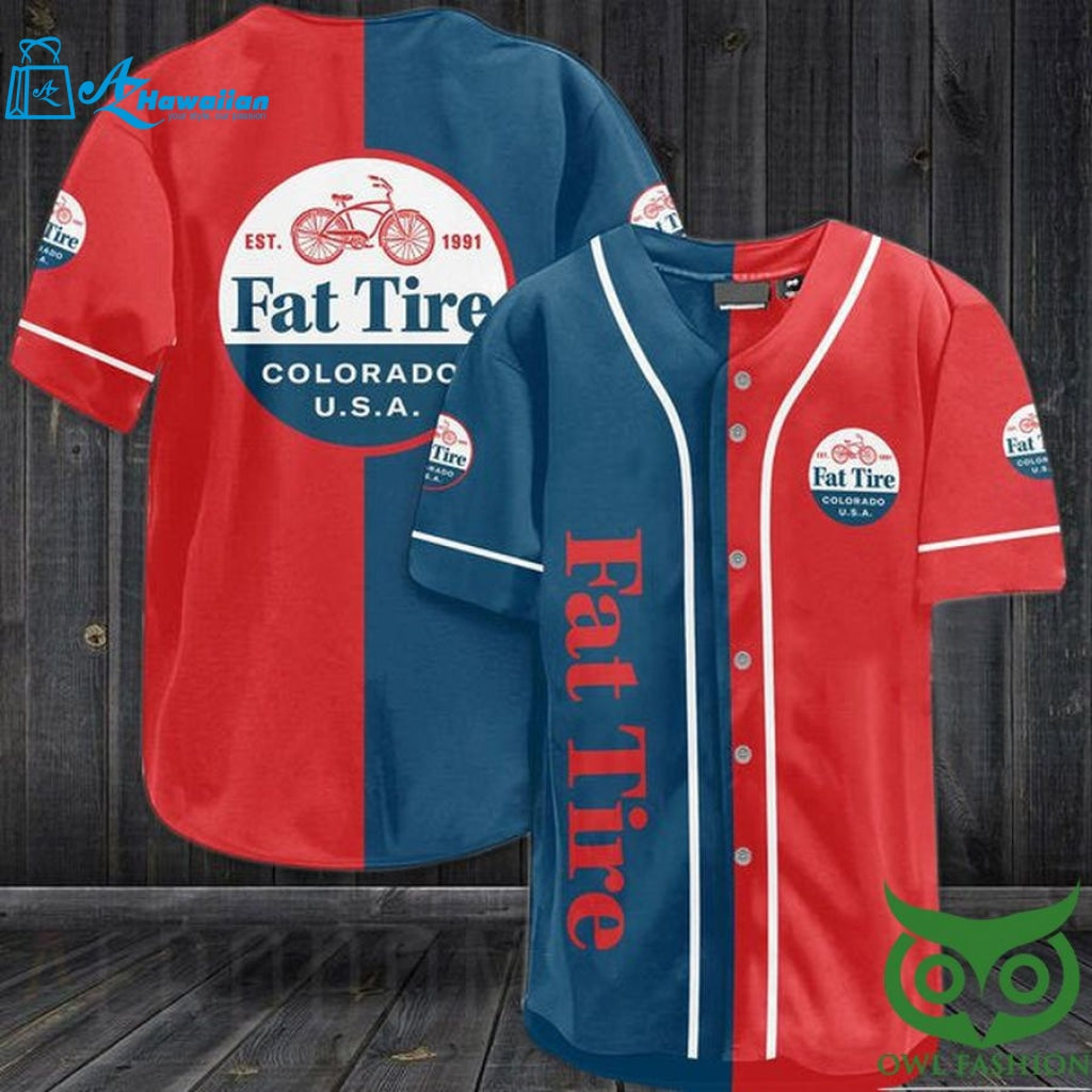 Vintage Fat Tire Amber Ale Beer Baseball Jersey