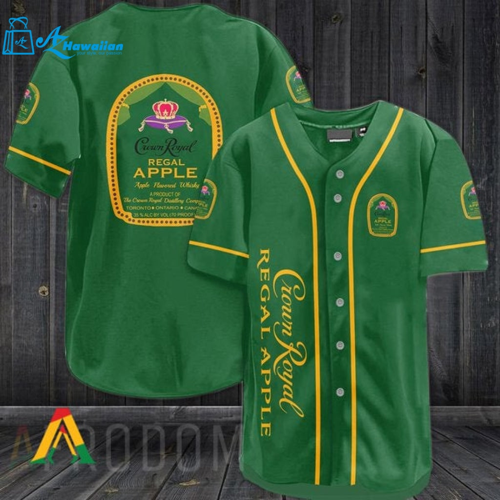 Vintage Green Crown Royal Regal Apple Baseball Jersey