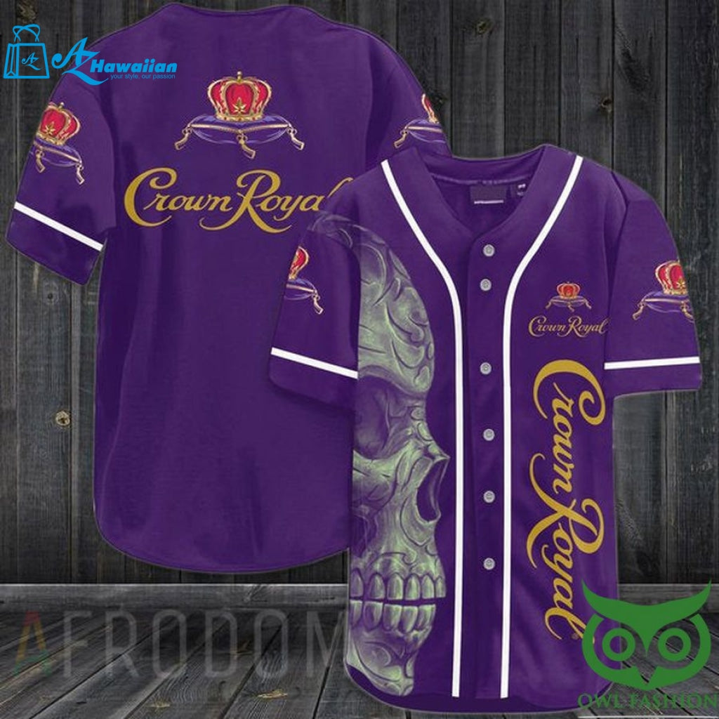 Vintage Purple Skull Crown Royal Baseball Jersey