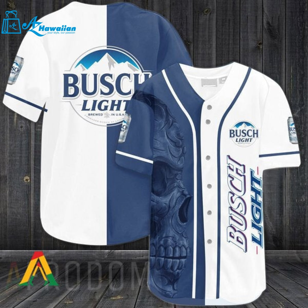 Vintage Skull Busch Light Baseball Jersey