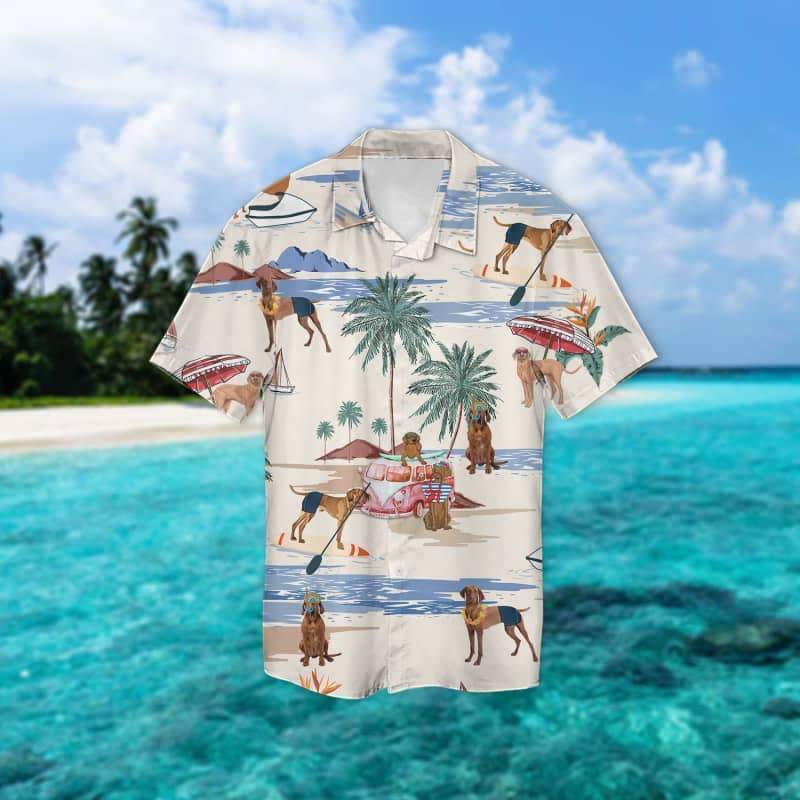 Vizsla Summer Beach Hawaiian Shirt