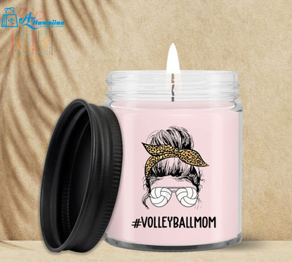 Volleyball Mom Life Messy Bun Custom Wax Candle Gifts for Mothers Day