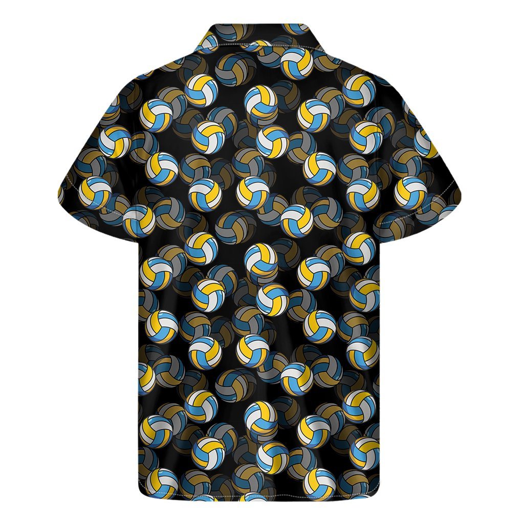 Volleyball Pattern Print Mens Short Sleeve Shirt Hawaiian