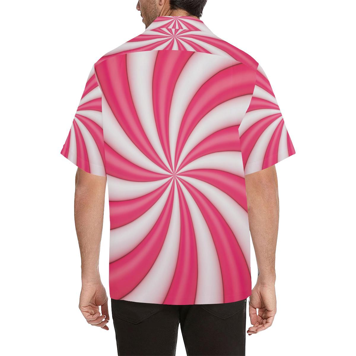 Vortex Twist Swirl Candy Print Hawaiian Shirt