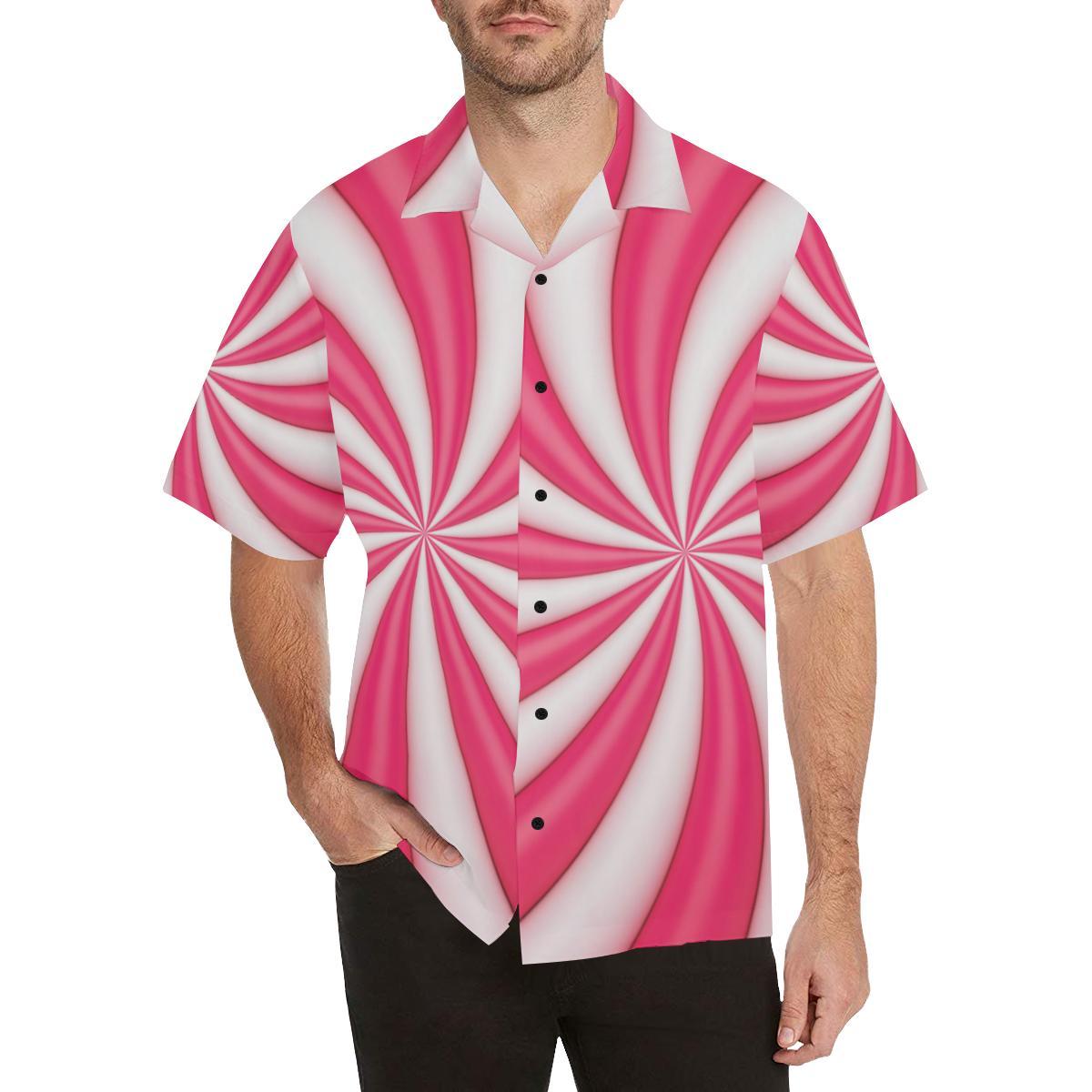 Vortex Twist Swirl Candy Print Hawaiian Shirt