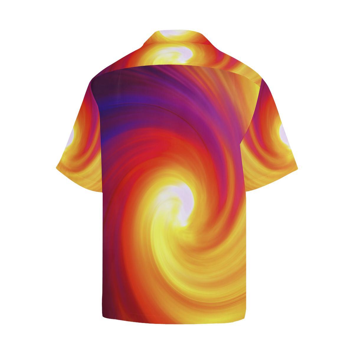 Vortex Twist Swirl Flame Themed Hawaiian Shirt