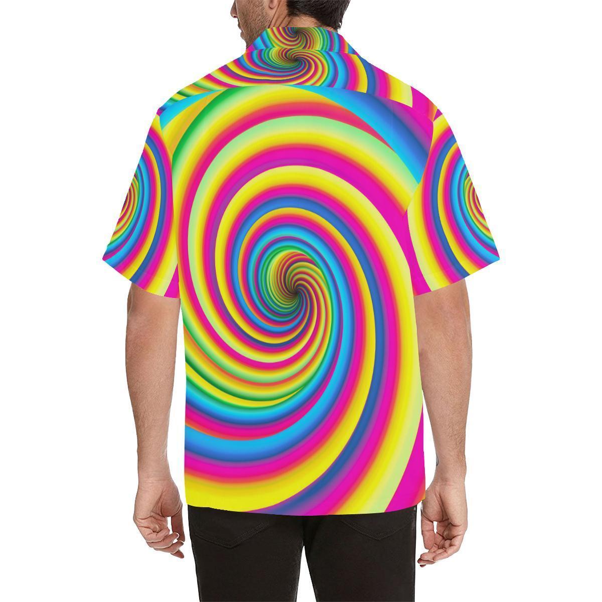 Vortex Twist Swirl Rainbow Design Hawaiian Shirt