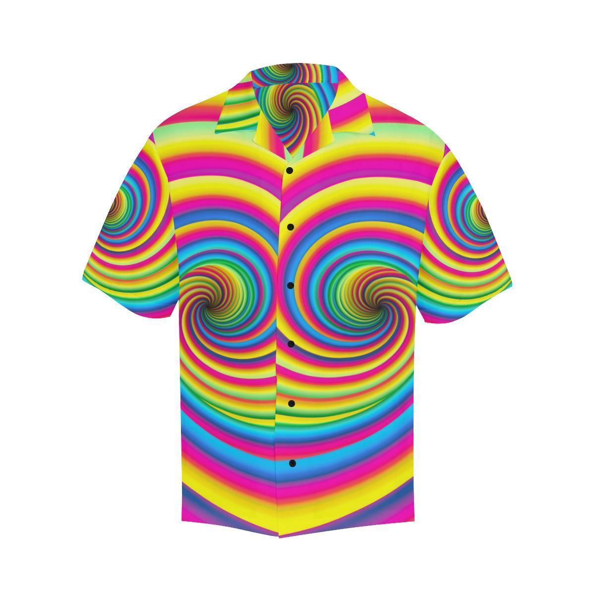 Vortex Twist Swirl Rainbow Design Hawaiian Shirt