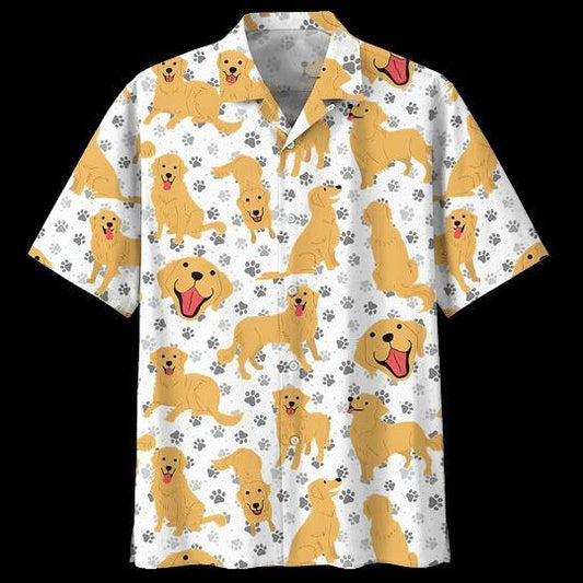 GOLDEN RETRIEVER HAWAIIAN SHIRT